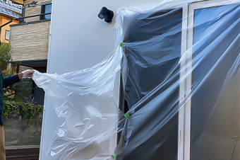 壁の養生のイメージ