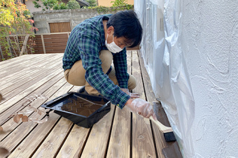 ウッドデッキ塗り直しのイメージ