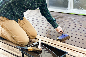 ウッドデッキの塗り直しのイメージ