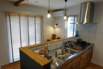 モデルハウスのキッチン