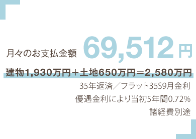 月々のお支払金額　76,457円